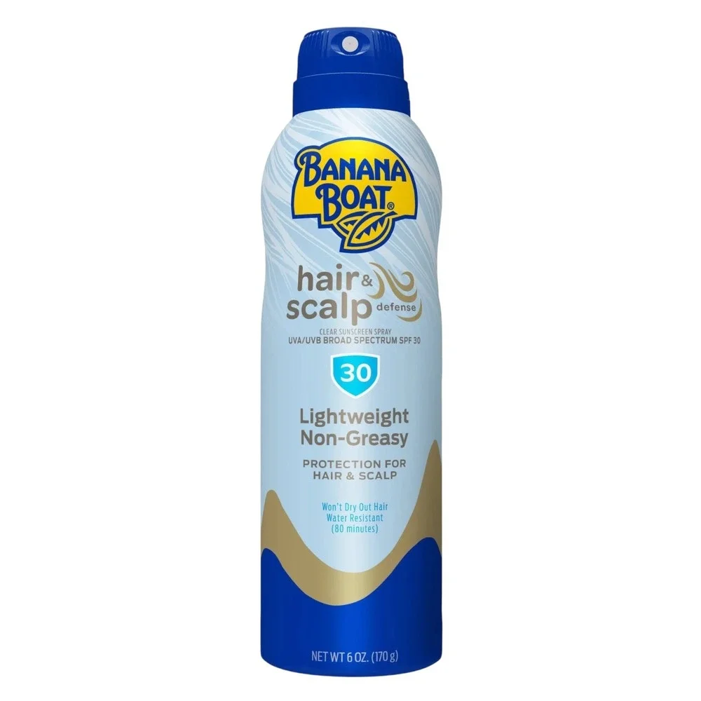 Banana Boat HAIR & SCALP Defense Sunscreen SPF 30 Lightweight Non-Greasy 6oz, 2x